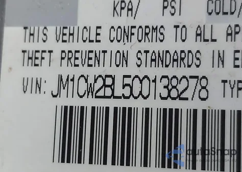 2012 Mazda Mazda5 Sport из США, поврежденный, VIN JM1CW2BL5C0138278